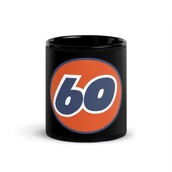 '60' Black Glossy Mug