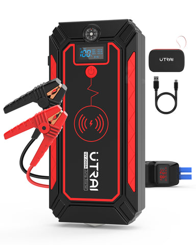 2500A/24000mAh (8L Gas/7.5L Diesel Engine) 12V Battery Jump Pack Power Bank with Flashlight