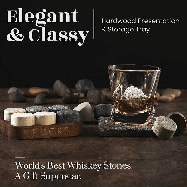 Whiskey Chilling Stones & Kentucky Bourbon Barrel Aged Coffee Gift Set