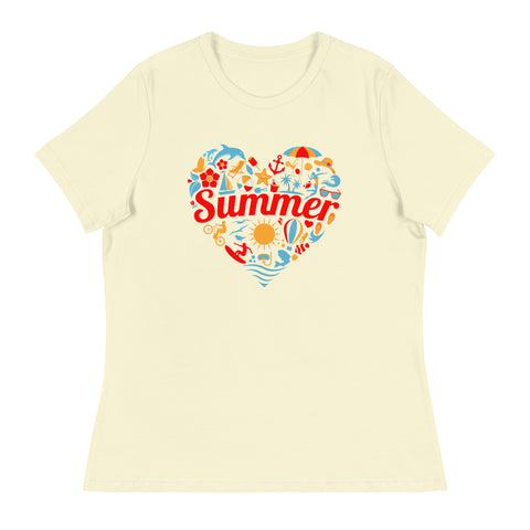 'I Love Summer 2' Women's Relaxed T-Shirt