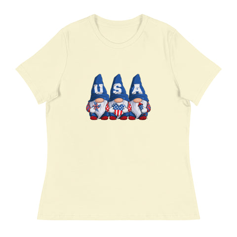 'Patriotic Gnomes' Women's Relaxed T-Shirt