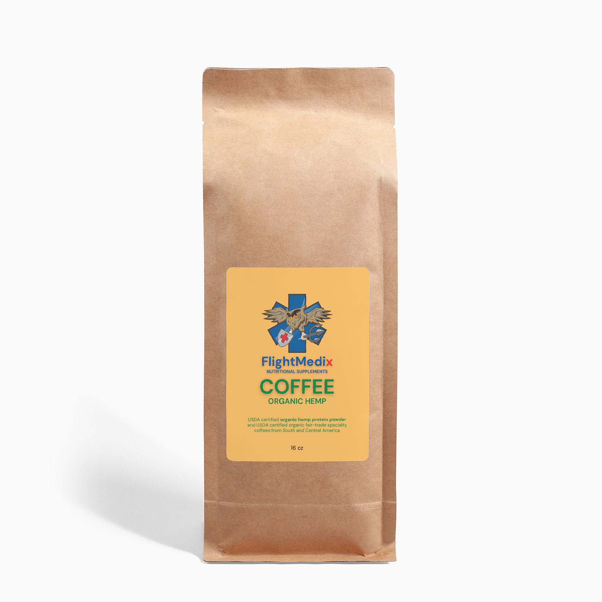 Organic Hemp Coffee Blend 16oz Medium Roast (Ground)