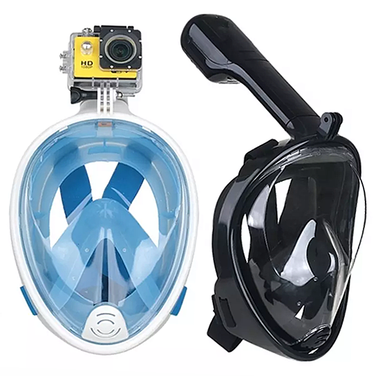 Full Face Snorkel Mask with Camera Mount