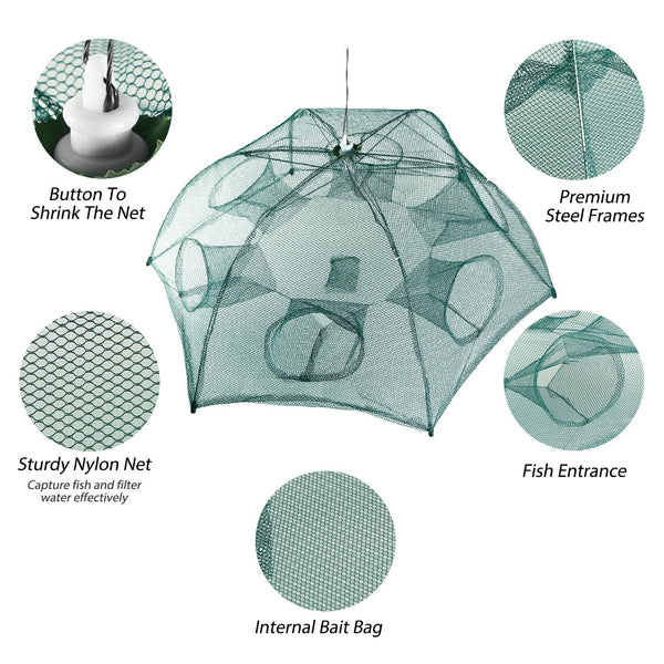 Portable Fishing Trap Net