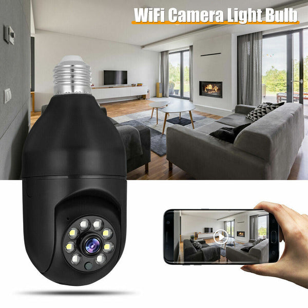 Wireless 360° Light Bulb WiFi Home Security Camera (Night IR)