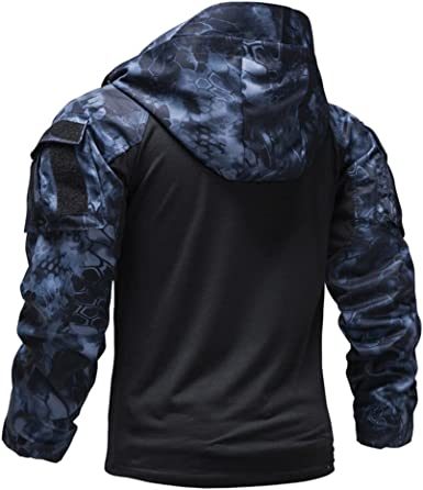 Men's Camouflage Long Sleeve Athletic Hoodie