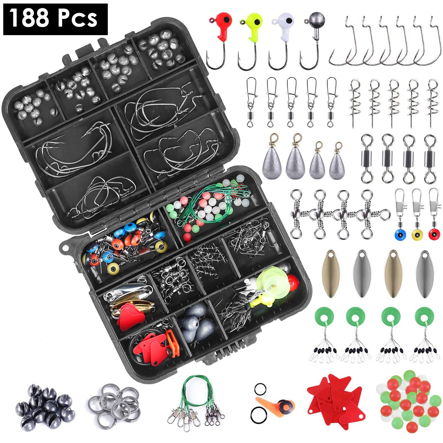 188-Piece Fishing Accessory Kit