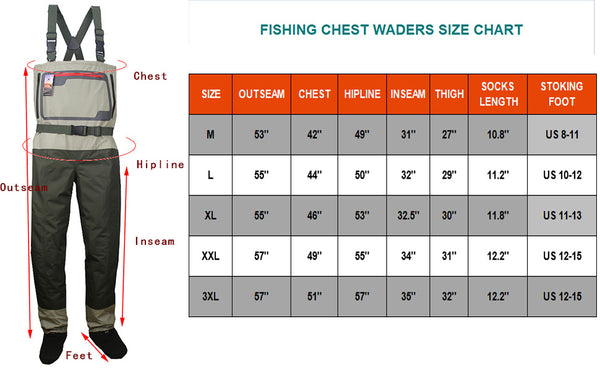 Kylebooker Breathable Chest Waders