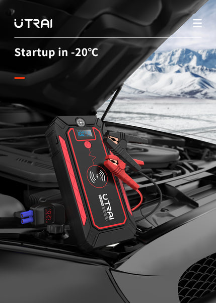 2500A/24000mAh (8L Gas/7.5L Diesel Engine) 12V Battery Jump Pack Power Bank with Flashlight