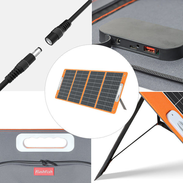 Portable Power Station 292Wh/320W with 18V/100W Foldable Solar Panel
