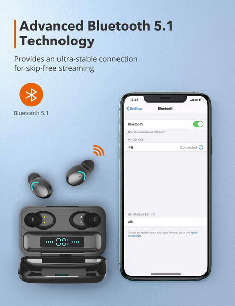Bluetooth 5.0 Earbuds (Compatible with IOS and Android)