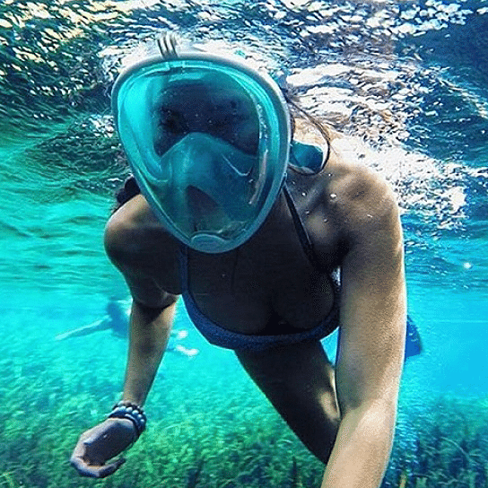 Full Face Snorkel Mask with Camera Mount