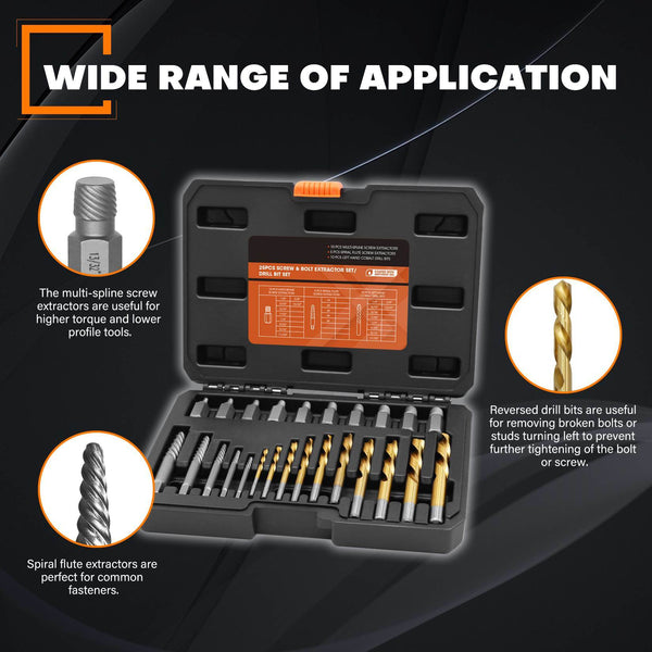 Screw Extractor Drill Bit Set