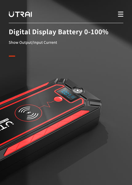 2500A/24000mAh (8L Gas/7.5L Diesel Engine) 12V Battery Jump Pack Power Bank with Flashlight