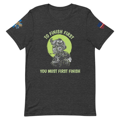 'Finish First' t-shirt