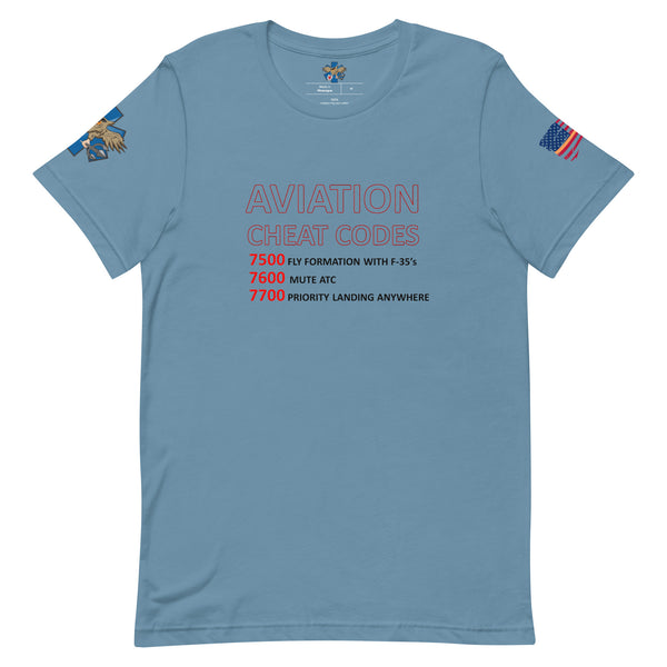 'Aviation Cheat Codes' t-shirt