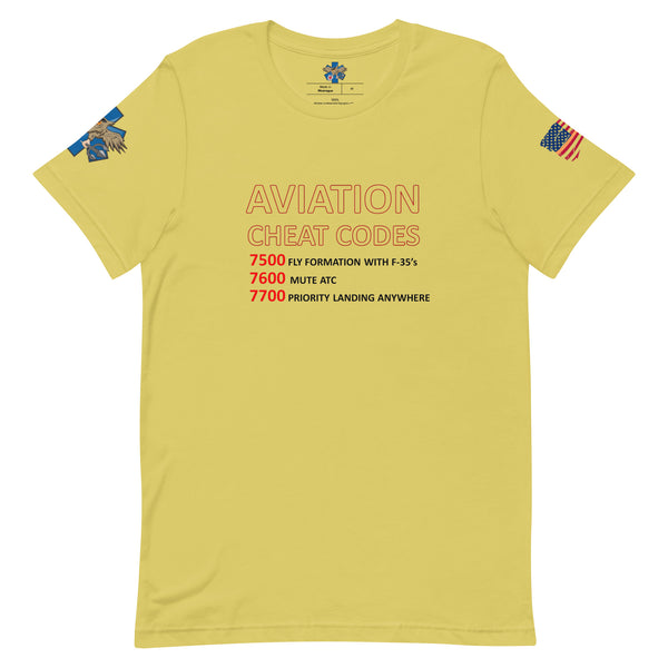 'Aviation Cheat Codes' t-shirt