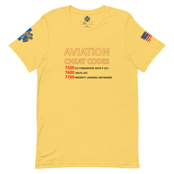 'Aviation Cheat Codes' t-shirt