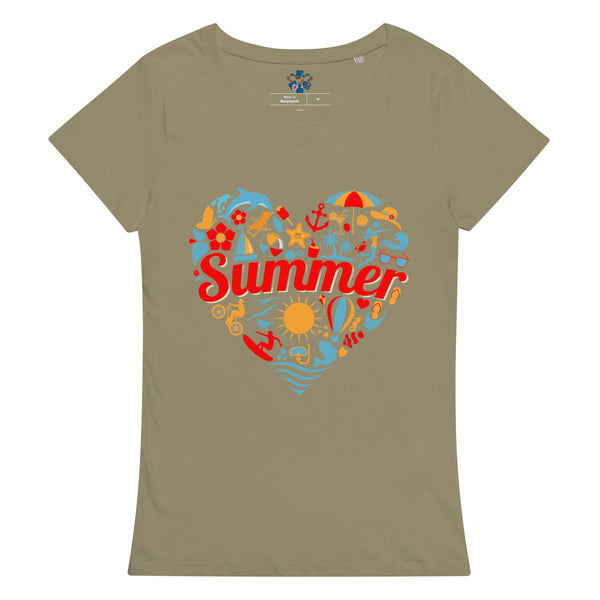 'I Love Summer' Women’s basic organic t-shirt