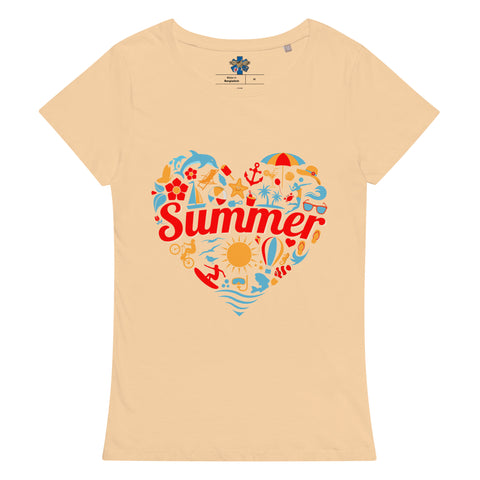 'I Love Summer' Women’s basic organic t-shirt