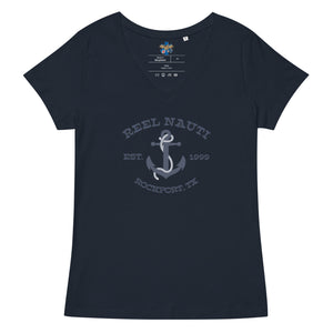 'REEL NAUTI' Women’s fitted v-neck t-shirt