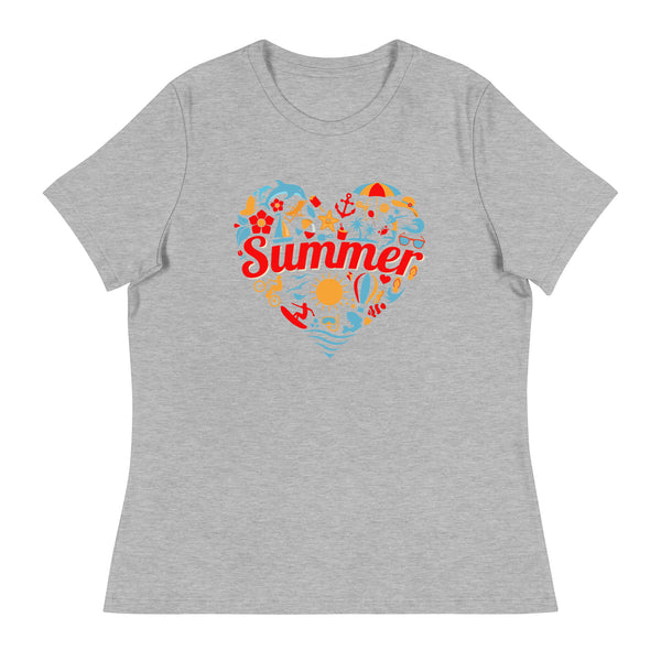 'I Love Summer 2' Women's Relaxed T-Shirt