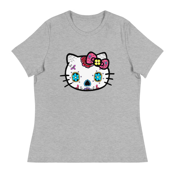 'Calavera Kitty' Women's Relaxed T-Shirt