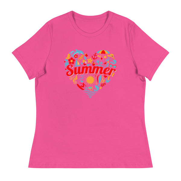 'I Love Summer 2' Women's Relaxed T-Shirt