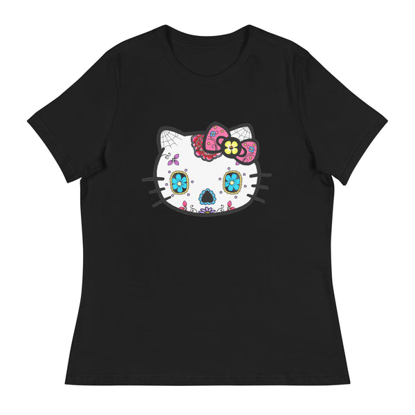 'Calavera Kitty' Women's Relaxed T-Shirt