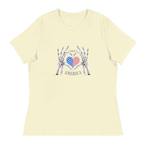 'I Love U America' Women's Relaxed T-Shirt