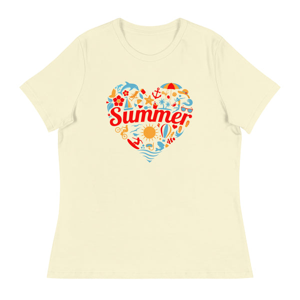 'I Love Summer 2' Women's Relaxed T-Shirt