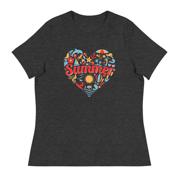 'I Love Summer 2' Women's Relaxed T-Shirt