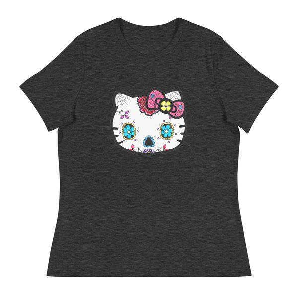 'Calavera Kitty' Women's Relaxed T-Shirt