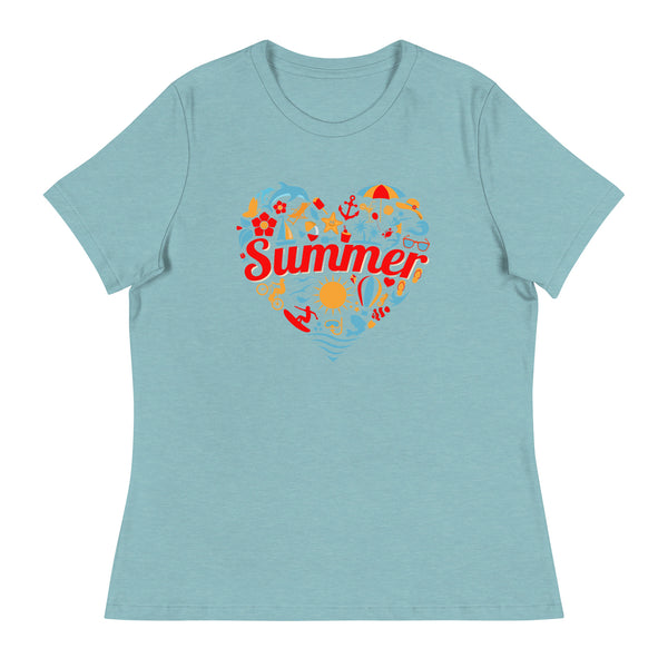 'I Love Summer 2' Women's Relaxed T-Shirt