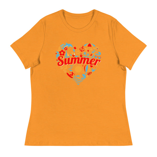 'I Love Summer 2' Women's Relaxed T-Shirt