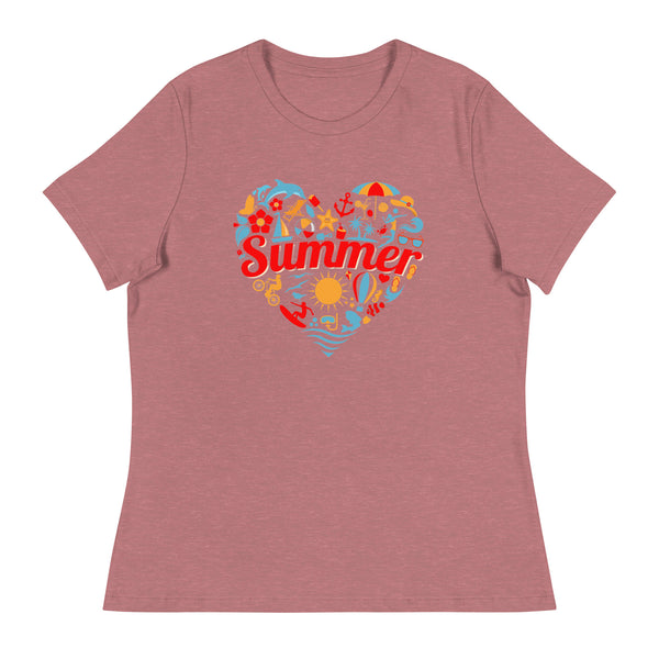 'I Love Summer 2' Women's Relaxed T-Shirt