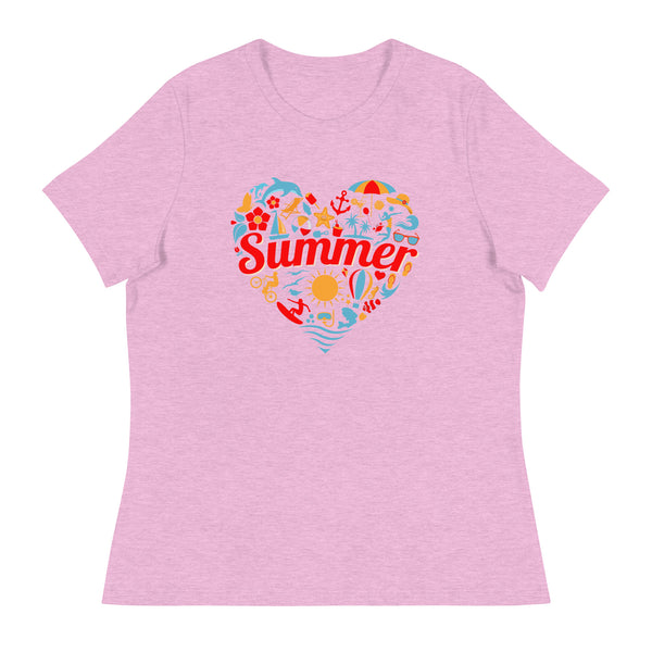 'I Love Summer 2' Women's Relaxed T-Shirt