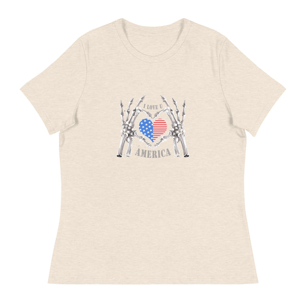 'I Love U America' Women's Relaxed T-Shirt