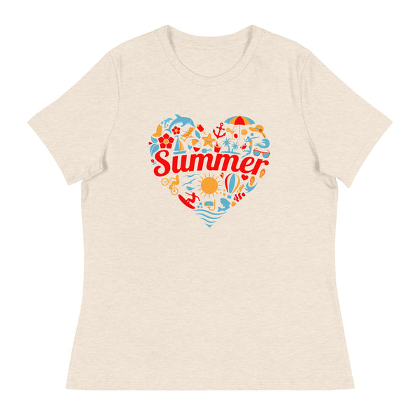 'I Love Summer 2' Women's Relaxed T-Shirt