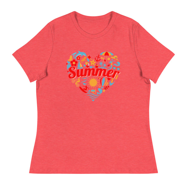 'I Love Summer 2' Women's Relaxed T-Shirt