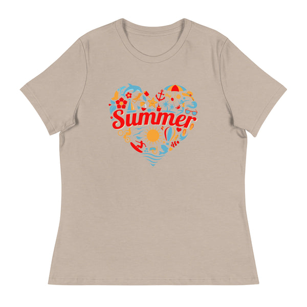 'I Love Summer 2' Women's Relaxed T-Shirt