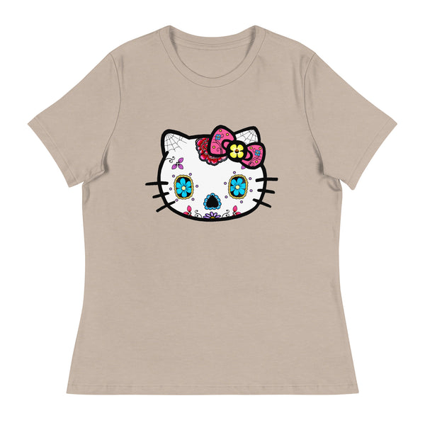 'Calavera Kitty' Women's Relaxed T-Shirt