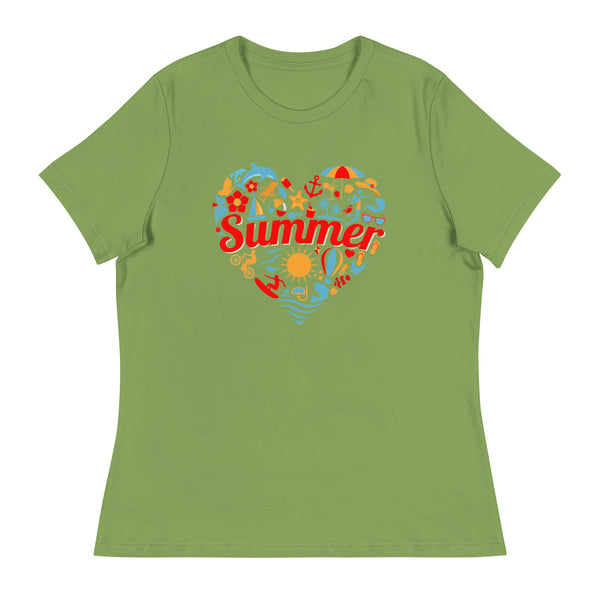 'I Love Summer 2' Women's Relaxed T-Shirt