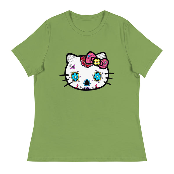 'Calavera Kitty' Women's Relaxed T-Shirt