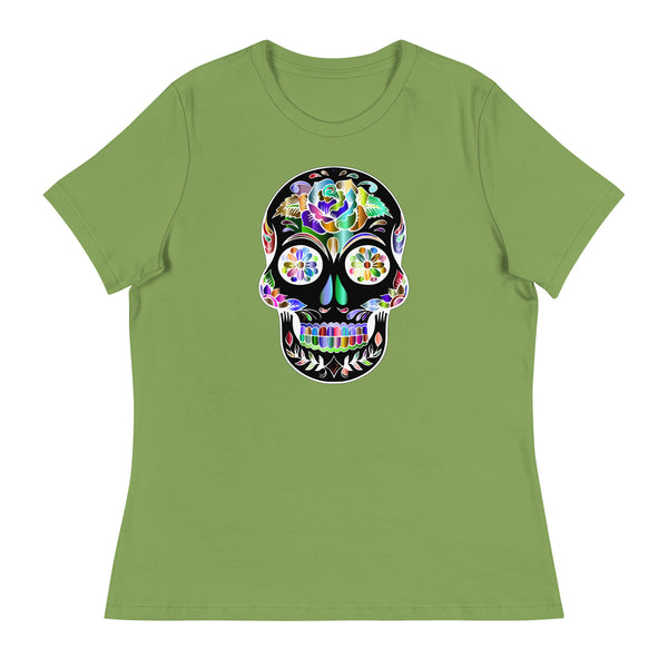 'Sugar Skull' Women's Relaxed T-Shirt