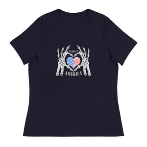 'I Love U America' Women's Relaxed T-Shirt