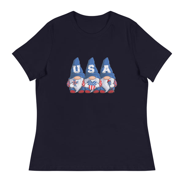 'Patriotic Gnomes' Women's Relaxed T-Shirt