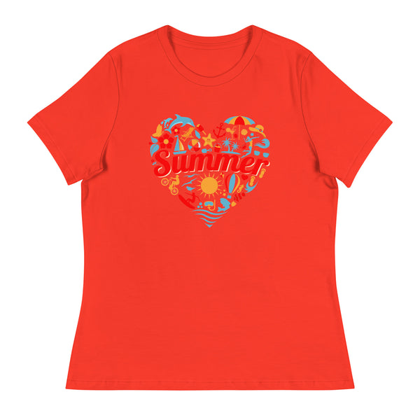 'I Love Summer 2' Women's Relaxed T-Shirt