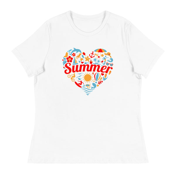 'I Love Summer 2' Women's Relaxed T-Shirt