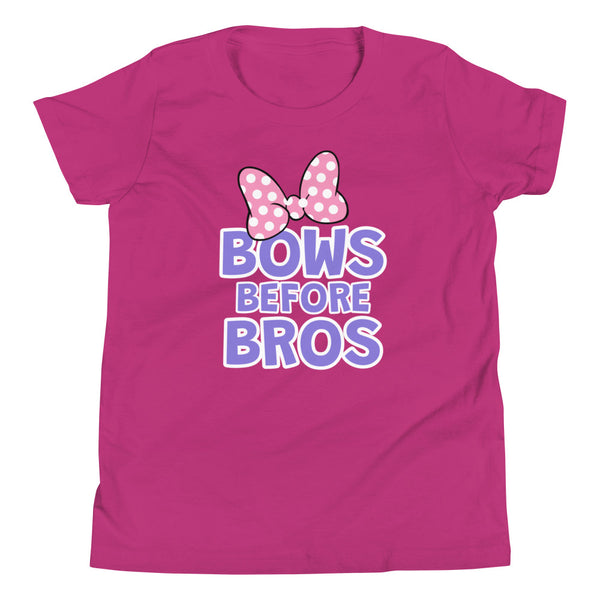 'Bows Before Bros' Youth Short Sleeve T-Shirt